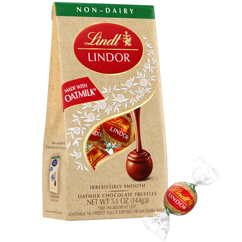 Lindt LINDOR Non-Dairy Oatmilk Candy Truffles 5.1 oz Bag