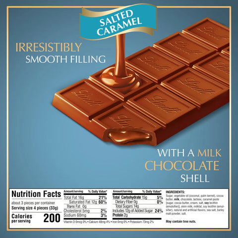 LINDOR Salted Caramel Milk Chocolate Truffle Bar (3.5 oz)