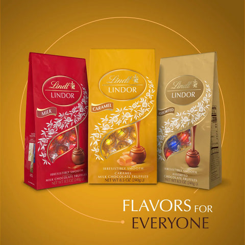 Caramel Milk Chocolate LINDOR Truffles 20-pc Bag (8.5 oz)