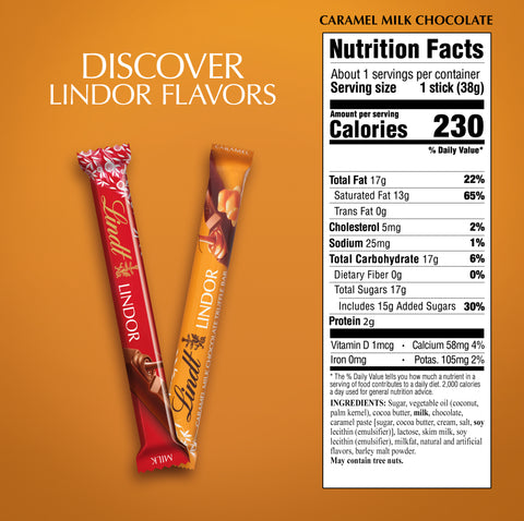 LINDOR Caramel Stick 24-pc Case (31.2 oz)