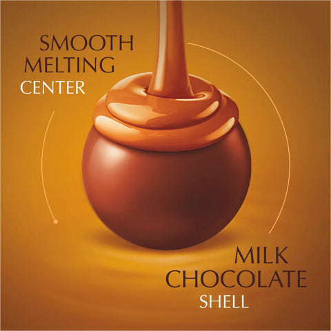 Caramel Milk Chocolate LINDOR Truffles 20-pc Bag (8.5 oz)