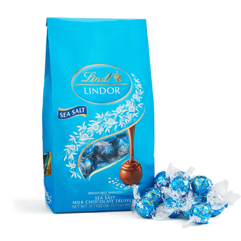 Sea Salt Milk Chocolate LINDOR Truffles 75-pc Bag (31.7 oz)