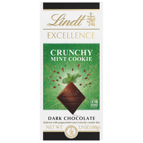 Lindt EXCELLENCE Crunchy Mint Cookie Dark Chocolate Bar (3.5 oz)