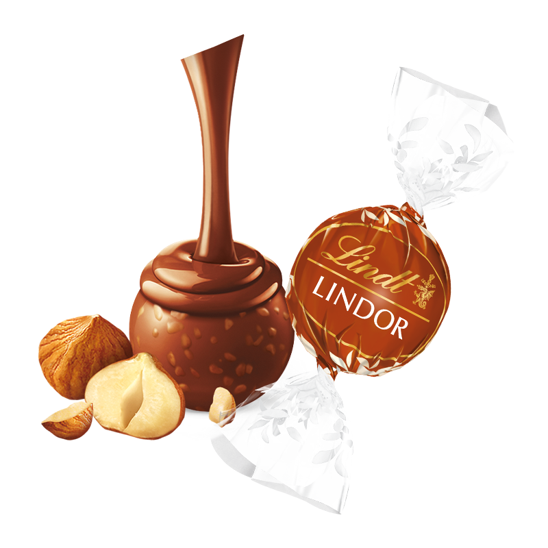 Hazelnut Milk Chocolate LINDOR Truffles 800-pc Case (353 oz)