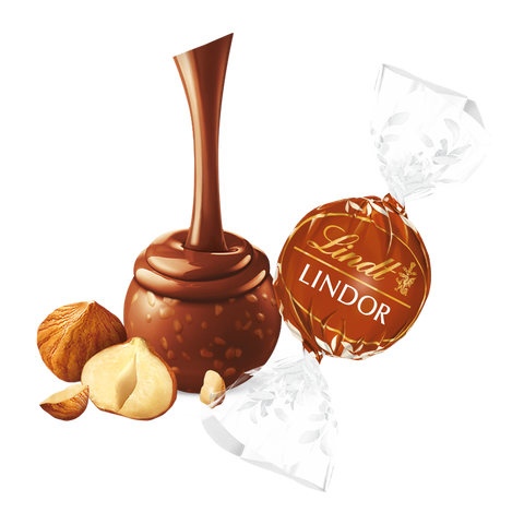 Hazelnut Milk Chocolate LINDOR Truffles 800-pc Case (353 oz)