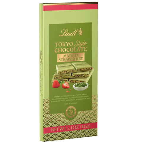 Lindt Tokyo Style Matcha Strawberry Chocolate Bar (5.1 oz)